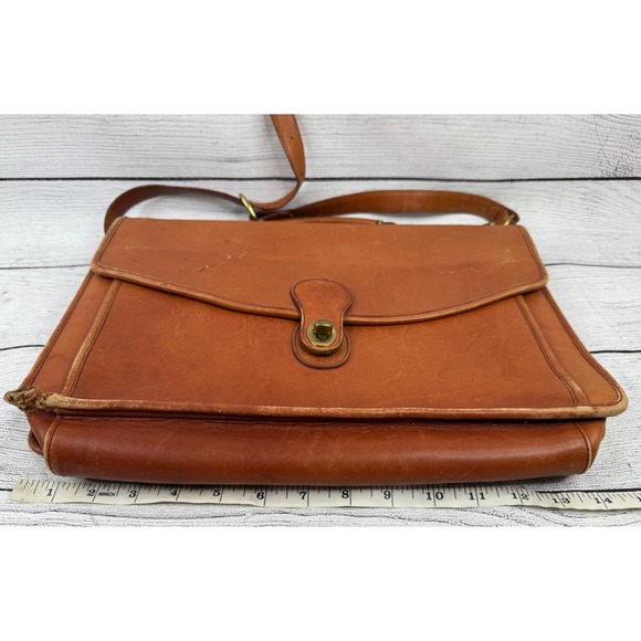 Coach Legacy Briefcase Satchel Leather Brown Classic Flap Buckle 308 17 - Picture 13 of 14